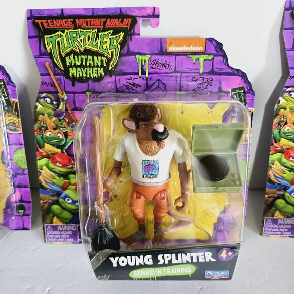 TMNT Mutant Mayhem Set Mutant Tots Young Splinter Super Fly NIB Sealed - Picture 5 of 16
